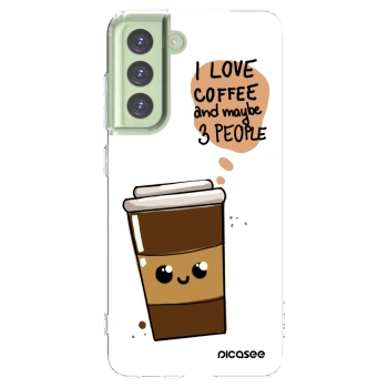 Picasee silikonska prozirna maskica za Samsung Galaxy S21 FE 5G - Cute coffee