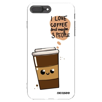Picasee silikonska prozirna maskica za Apple iPhone 7 Plus - Cute coffee