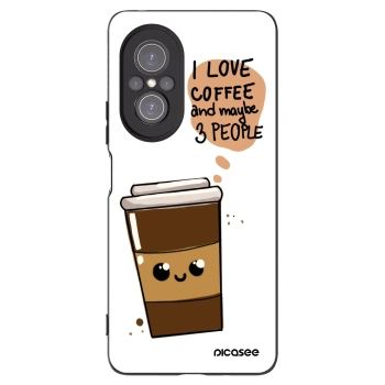 Picasee crna silikonska maskica za Huawei Nova 9 SE - Cute coffee