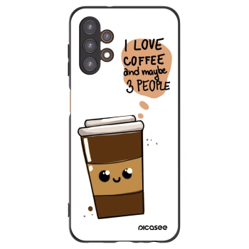 Picasee crna silikonska maskica za Samsung Galaxy A13 4G A135 - Cute coffee