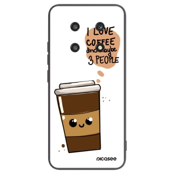 Picasee crna silikonska maskica za Honor Magic4 Lite 5G - Cute coffee