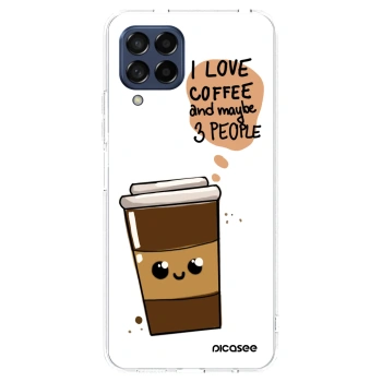 Picasee silikonska prozirna maskica za Samsung Galaxy M53 5G - Cute coffee