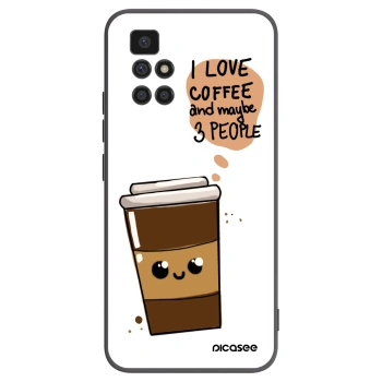 Picasee crna silikonska maskica za Xiaomi Redmi 10 (2022) - Cute coffee