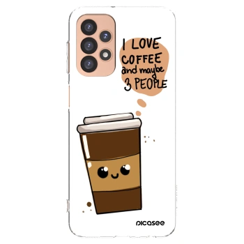 Picasee silikonska prozirna maskica za Samsung Galaxy A23 A236B 5G - Cute coffee