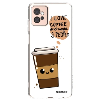 Picasee silikonska prozirna maskica za Motorola Moto G32 - Cute coffee