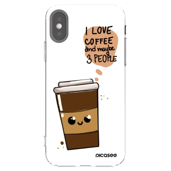 Picasee silikonska prozirna maskica za Apple iPhone X/XS - Cute coffee