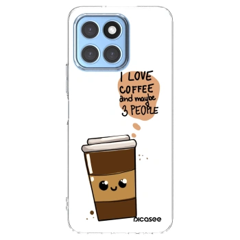 Picasee silikonska prozirna maskica za Honor X6 - Cute coffee