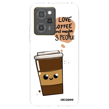 Picasee crna silikonska maskica za Xiaomi Poco X5 Pro - Cute coffee