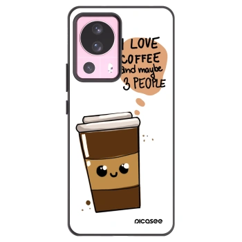 Picasee crna silikonska maskica za Xiaomi 13 Lite - Cute coffee