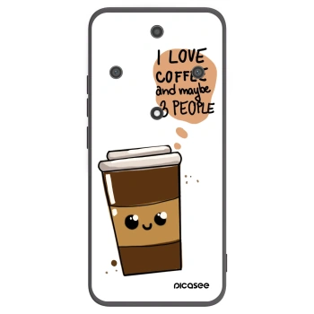 Picasee crna silikonska maskica za Honor Magic5 Lite 5G - Cute coffee