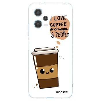 Picasee silikonska prozirna maskica za Xiaomi Redmi Note 12 5G - Cute coffee