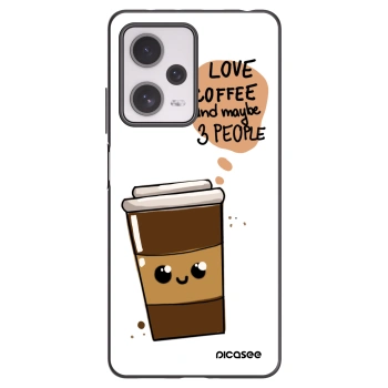 Picasee crna silikonska maskica za Xiaomi Redmi Note 12 Pro+ 5G - Cute coffee