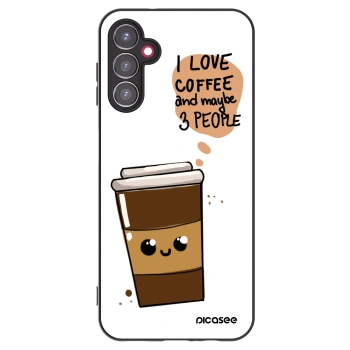 Picasee crna silikonska maskica za Samsung Galaxy A14 5G A146P - Cute coffee