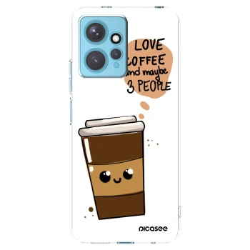 Picasee silikonska prozirna maskica za Xiaomi Redmi Note 12 4G - Cute coffee