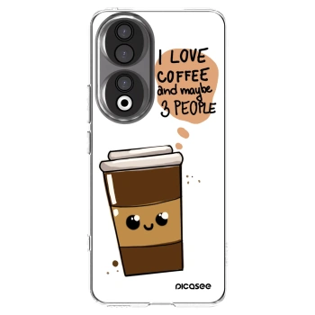 Picasee silikonska prozirna maskica za Honor 90 5G - Cute coffee