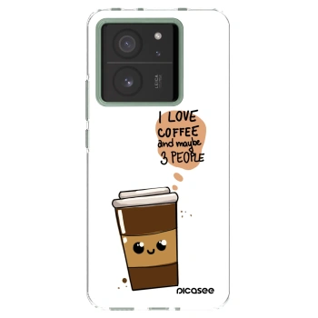 Picasee silikonska prozirna maskica za Xiaomi 13T - Cute coffee