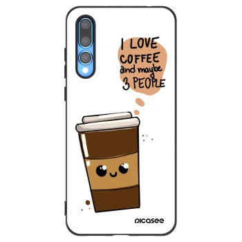 Picasee crna silikonska maskica za Huawei P20 Pro - Cute coffee