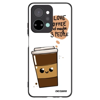 Picasee crna silikonska maskica za Honor X7a - Cute coffee