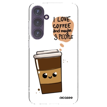 Picasee silikonska prozirna maskica za Samsung Galaxy S24+ S926B 5G - Cute coffee