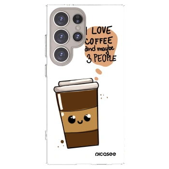 Picasee silikonska prozirna maskica za Samsung Galaxy S24 Ultra S928B 5G - Cute coffee