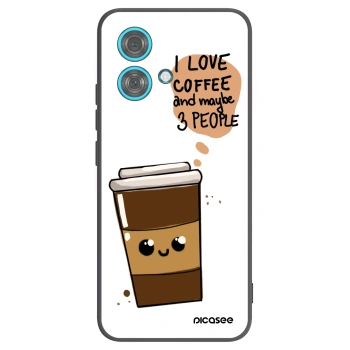 Picasee crna silikonska maskica za Motorola Edge 40 Neo - Cute coffee