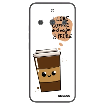 Picasee crna silikonska maskica za Realme 11 Pro+ - Cute coffee