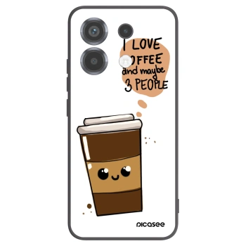 Picasee crna silikonska maskica za Xiaomi Poco X6 - Cute coffee