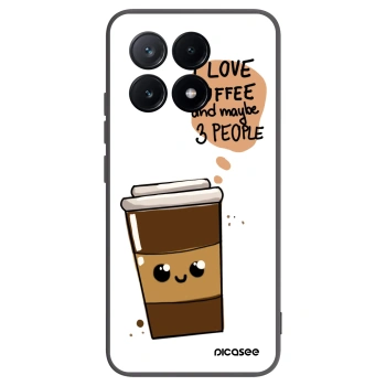 Picasee crna silikonska maskica za Xiaomi Poco X6 Pro - Cute coffee
