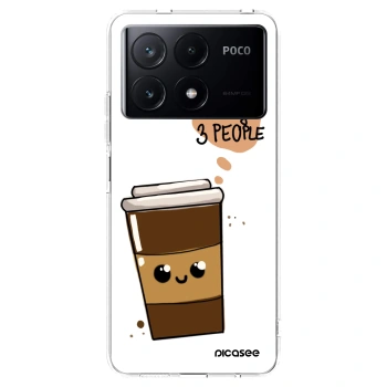 Picasee silikonska prozirna maskica za Xiaomi Poco X6 Pro - Cute coffee