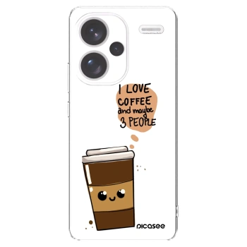 Picasee silikonska prozirna maskica za Xiaomi Redmi Note 13 Pro+ 5G - Cute coffee
