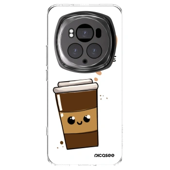 Picasee silikonska prozirna maskica za Honor Magic6 Pro - Cute coffee