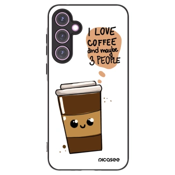 Picasee crna silikonska maskica za Samsung Galaxy A35 5G A356B - Cute coffee