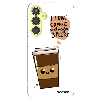 Picasee silikonska prozirna maskica za Samsung Galaxy A35 5G A356B - Cute coffee