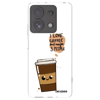 Picasee silikonska prozirna maskica za Xiaomi Redmi Note 13 Pro 4G - Cute coffee