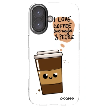 Picasee silikonska prozirna maskica za Apple iPhone 16 - Cute coffee