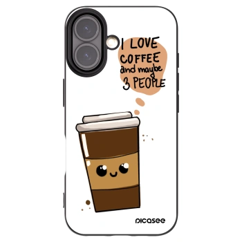 Picasee crna silikonska maskica za Apple iPhone 16 - Cute coffee