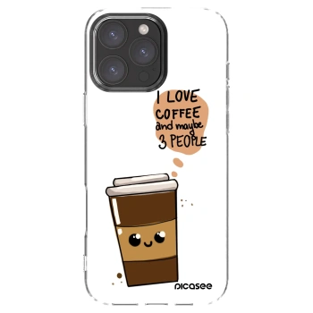 Picasee silikonska prozirna maskica za Apple iPhone 16 Pro Max - Cute coffee