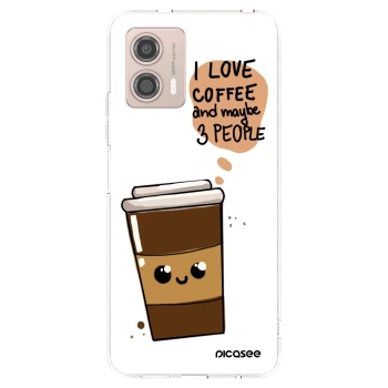 Picasee silikonska prozirna maskica za Motorola Moto G53 5G - Cute coffee