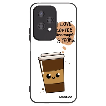 Picasee crna silikonska maskica za Honor 200 Lite - Cute coffee