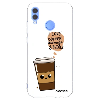 Picasee silikonska prozirna maskica za Huawei P Smart 2019 - Cute coffee