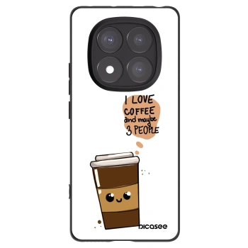 Picasee crna silikonska maskica za Xiaomi Redmi Note 14 Pro+ 5G - Cute coffee