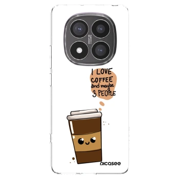 Picasee silikonska prozirna maskica za Xiaomi Redmi Note 14 Pro+ 5G - Cute coffee