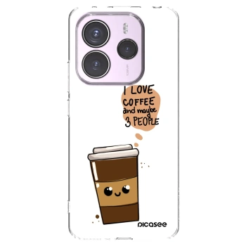 Picasee silikonska prozirna maskica za Xiaomi Redmi Note 14 5G - Cute coffee