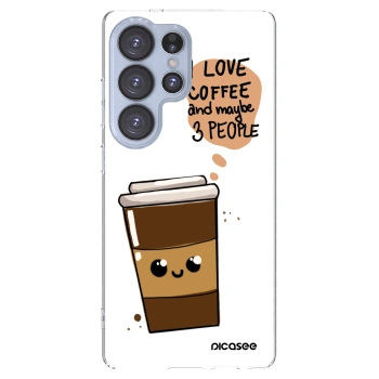 Picasee silikonska prozirna maskica za Samsung Galaxy S25 Ultra 5G - Cute coffee