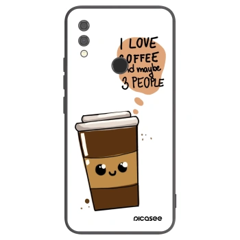 Picasee crna silikonska maskica za Xiaomi Redmi Note 7 - Cute coffee