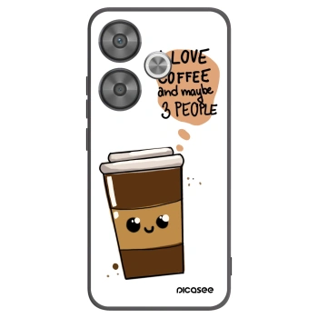 Picasee crna silikonska maskica za Xiaomi Poco F6 - Cute coffee