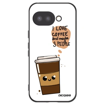 Picasee crna silikonska maskica za Google Pixel 9a - Cute coffee