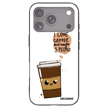 Picasee crna silikonska maskica za Apple iPhone 17 Pro - Cute coffee