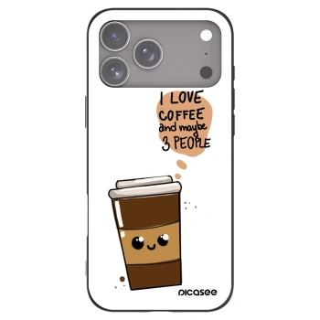 Picasee crna silikonska maskica za Apple iPhone 17 Pro Max - Cute coffee