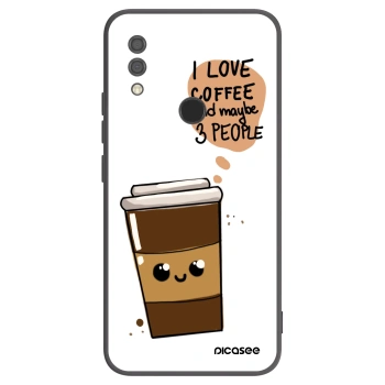 Picasee crna silikonska maskica za Xiaomi Redmi 7 - Cute coffee